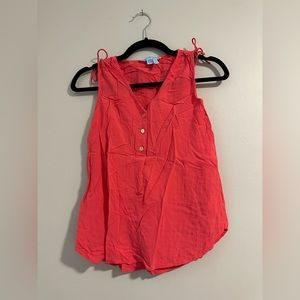 Draper James Tie Shoulder Pink Tank Top